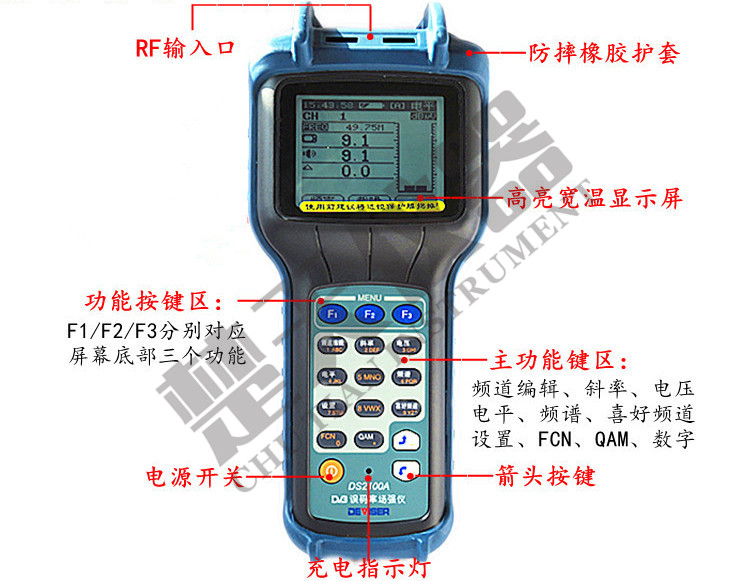 二手德力DS2100A/B/Q数字场强仪 数字电视误码率测试仪DS2000A/BC - 图2