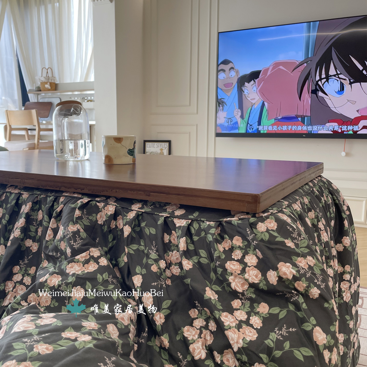 新款加厚可拆洗脱胆简约烤火被罩烤火架罩电暖炉套烤火被罩取暖桌 - 图2