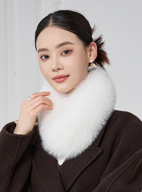 秋冬季皮草毛领围脖女保暖围巾