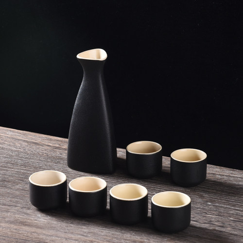 传统酒杯套装家用陶瓷酒具白酒杯仿古分酒器黄酒清酒壶古风小酒盅 - 图1