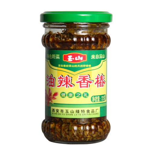 陕西蓝田野生新鲜香椿芽咸菜腌制油辣香椿酱夹馍下饭菜205g*4瓶装 - 图3