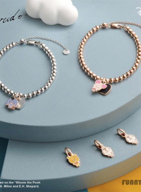 Crudo迪士尼米奇纯银水晶手链