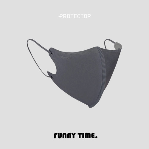 香港代购Protector Daily 超薄3D立体口罩浅灰深灰色成人一盒30片 - 图0