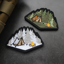 Polygon campsite full Full embroidered magic sticker Winter Camp Outdoor Package Camping Badge Morale Arm Badge