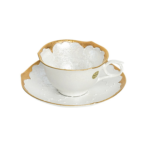日本有田烧文山窑手工陶瓷咖啡杯手绘牡丹花红茶杯下午茶杯碟套装 - 图3