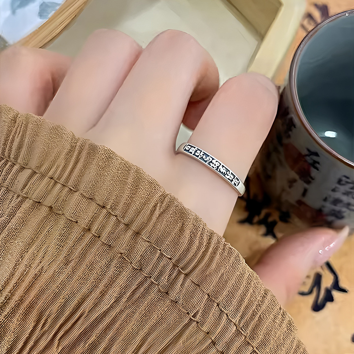 999纯银百无禁忌诸事皆宜戒指女小众设计复古个性开口指环银饰品,淘宝优惠券,粉丝福利购,淘宝优惠卷