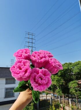 扭扭棒成品粉色玫瑰花束情人节礼物客厅摆件
