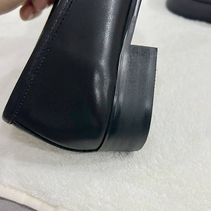 乐福鞋黑色牛皮舒适低跟单鞋圆头9901水钻金属英伦风休闲鞋女,淘宝优惠券,粉丝福利购,淘宝优惠卷