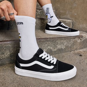VANS 范斯板鞋女鞋正品Old Skool Vr3夏经典款黑白低帮帆布鞋女款