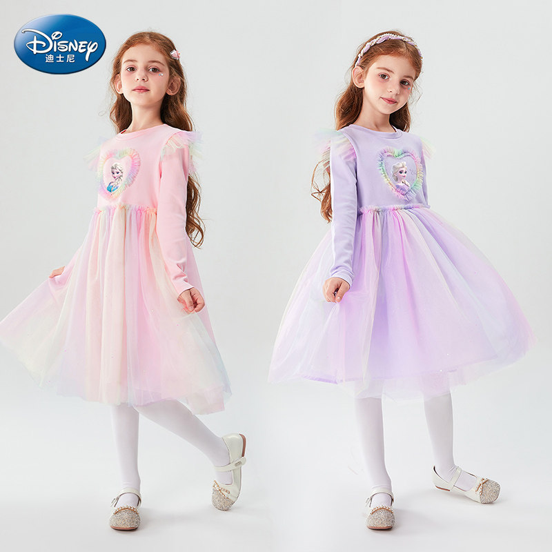 迪士尼女童公主裙2026新款春季爱莎公主裙子女童连衣裙儿童裙子女,淘宝优惠券,粉丝福利购,淘宝优惠卷
