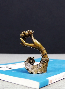 室内莲花倒流实心手香托创意摆件