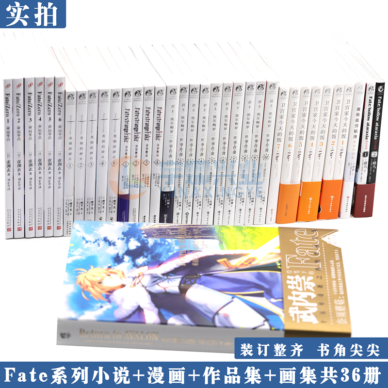 现货【附赠品】Fate系列作品集全套44册 FATE画集+Fate小说命运零点1-6苍银的碎片1-5君主小说1-10+奇异赝品1-4等动漫小说天闻角川 - 图2