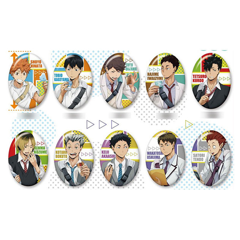 日本正版 排球少年 下校 椭圆吧唧徽章盲盒  周边谷子,淘宝优惠券,粉丝福利购,淘宝优惠卷