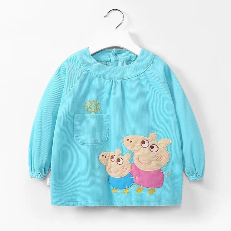 Children's pure cotton corduroy blouse autumn and winter painting clothes