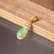 Natural Burmese Jadeite Pendant 18K Gold Set