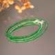 Natural jade bead necklace A is full of green ice species