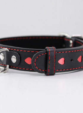 撩汉风爱心皮革日系项圈