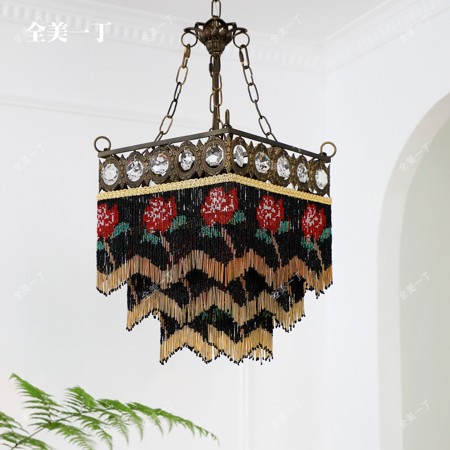 全美一丁 法式复古卧室床头吊灯玫瑰高端设计感书房餐厅小吊灯,淘宝优惠券,粉丝福利购,淘宝优惠卷