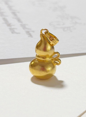 丽贝琳女铜镀金葫芦项链招财