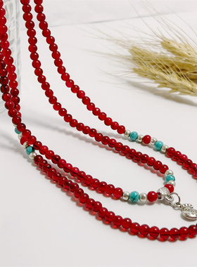 玛瑙石串珠手链复古手链女