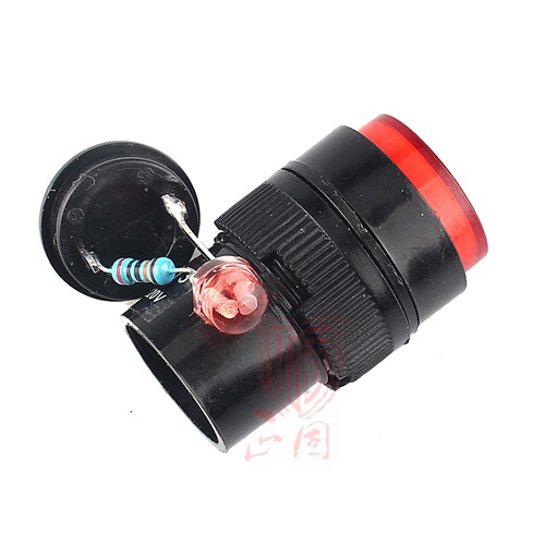 NXD-213小型LED焊脚信号灯指示灯开孔16mm红绿黄色12V24V/36V/380 - 图2
