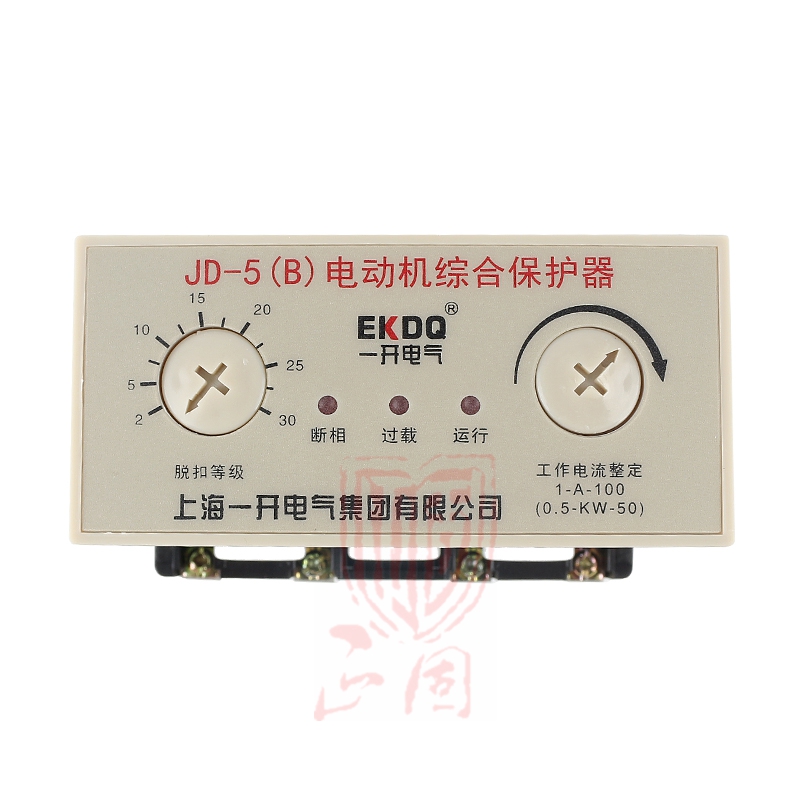 上海一开电动机综合保护器 JD-5B 1-100A 三相缺相断相过载保护器 - 图2