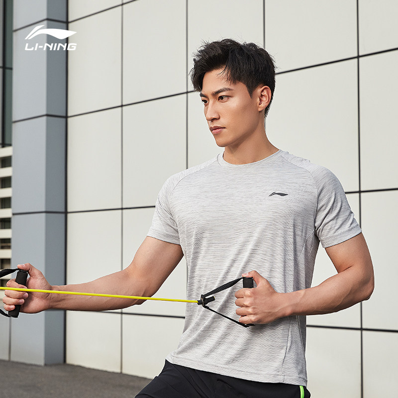 李宁短袖男士健身系列男装圆领t恤 李宁outlets店运动T恤