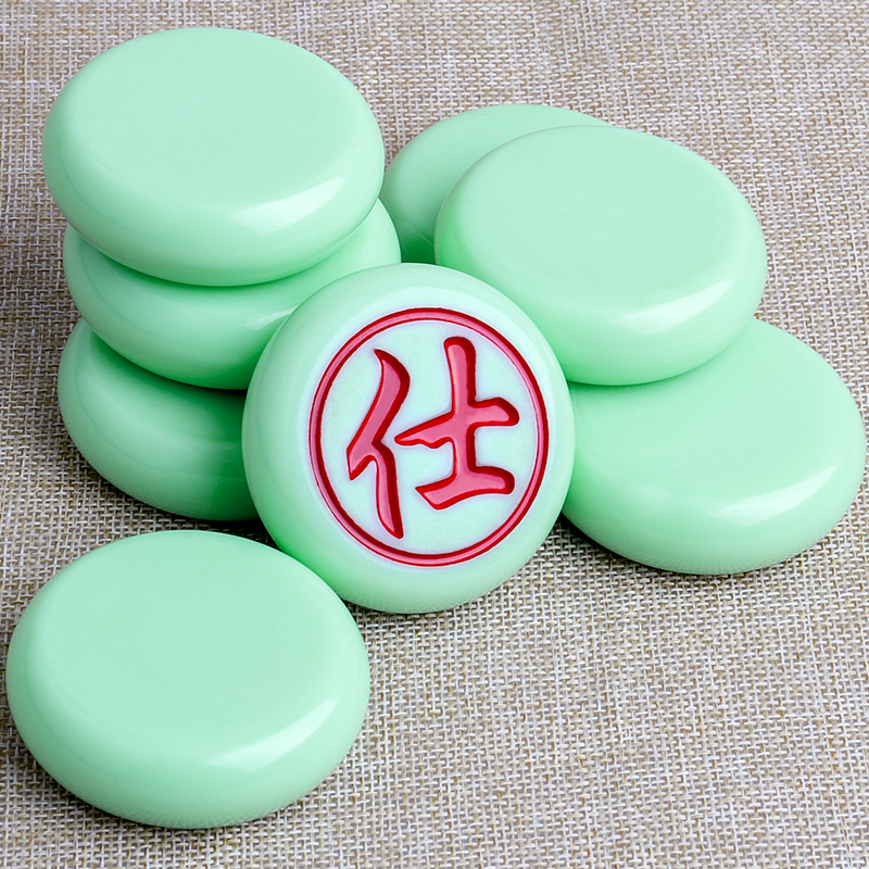 中国象棋光滑无裂痕大号密胺材质树脂象棋麻将料雕刻玉石加厚象棋 - 图2