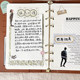 Sandra notebook sticker title label color strip