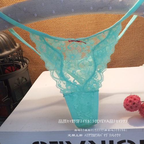 保密透明蕾丝丁字内裤柔软透视棉裆女士性感诱惑纯欲夜超薄T裤衩 - 图2
