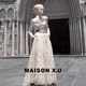 ເສື້ອເຊີດແຂນເສື້ອແຂນຍາວ embroidered hand-sewn MAISONX.U French stand collar shirt for women