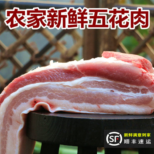 新鲜 五花肉 500g 五花 正宗农家土猪肉另有猪排骨猪腿肉东坡肉 - 图3