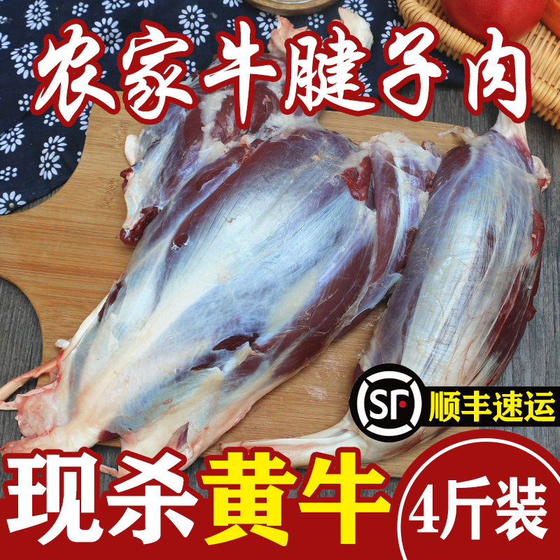 牛腱子4斤装 2000g整个牛腱新鲜牛腱肉腱弧黄牛肉新鲜生牛肉-图0