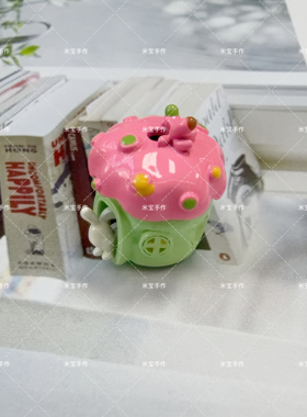 定制款立体合金夜光兔子屋手工串珠散珠饰品配件