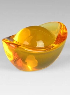 新年喜庆吉祥新款水晶金元宝摆件琉璃家居聚财装饰工艺品黄金万两