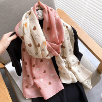 Plaid printed cotton linen scarves woman long style Winter Fashion High-end Air-conditioned Room Shawl 100 Lap Silk Scarlet Red