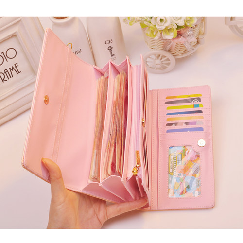 hello kitty真皮钱包女长款2024新款时尚女学生韩版可爱钱夹 手包 - 图1