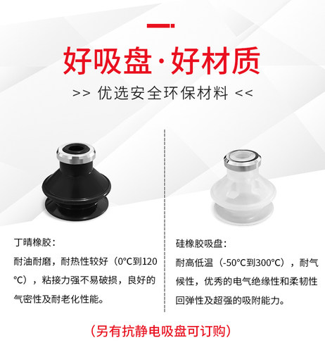 C-PTBN20工业真空吸盘C-PTBS20机械手真空吸盘C-PTBGS20真空吸盘 - 图2