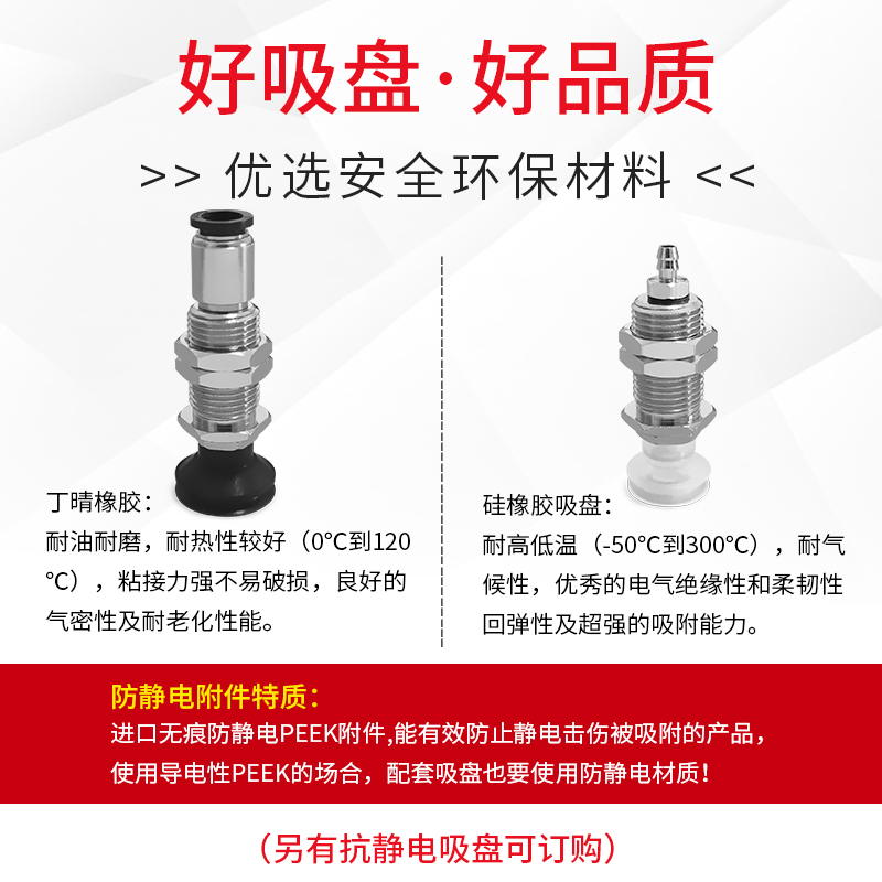 HITOP真空吸盘吸嘴头ZP3XE-T10/T13/T16/T08/T06/T04BNJ10-B5-SA1 - 图1