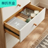 Lin's Wood Industry Modern Simple Nordic -Style Log -Cologencoed Four -Bucket Sainet Hare Maine с выдвижными спальнями на стене S187