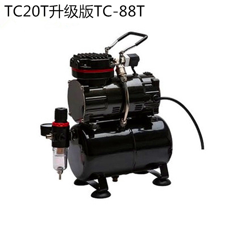 TC20T龙牙小型静音空压机家具皮革修补美甲模型上色喷笔气泵包邮-图2