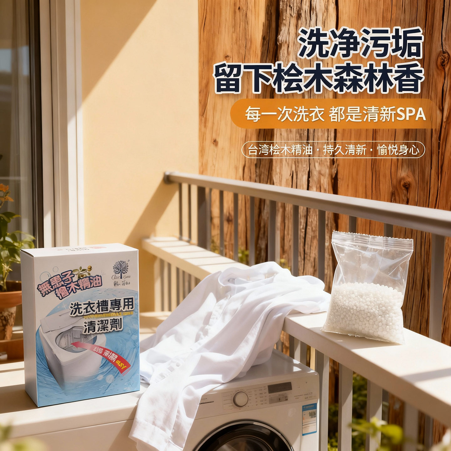 洗衣机槽清洁剂无患子桧木精油滚筒波轮通用强力除垢除菌去味神器 - 图1