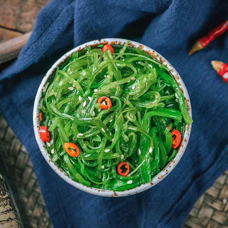 开袋即食海藻沙拉400g裙带菜海带丝海白菜中华海草寿司料理冷盘菜-图1