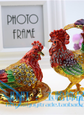 俄罗斯金属母鸡下蛋带路工艺品