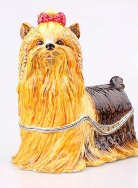 创意金属镶钻可爱风柜台首饰盒