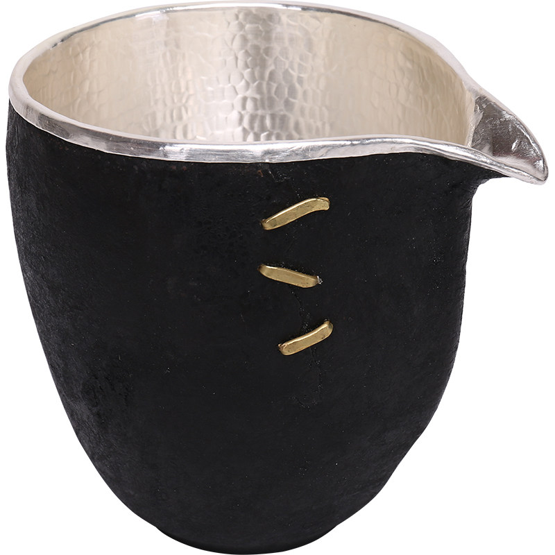 铁包银公道杯纯手工高端茶道分茶器精铁包纯银茶海复古手抓分杯器,淘宝优惠券,粉丝福利购,淘宝优惠卷