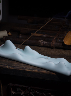 云山陶瓷香插香座线香香插景德镇陶瓷香器人文创意白色香插工艺品