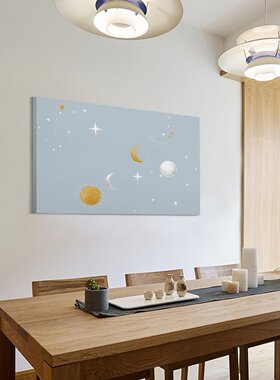 创意宇宙十二星座星图书房卧室客厅房间背景墙帆布无框画装饰挂画