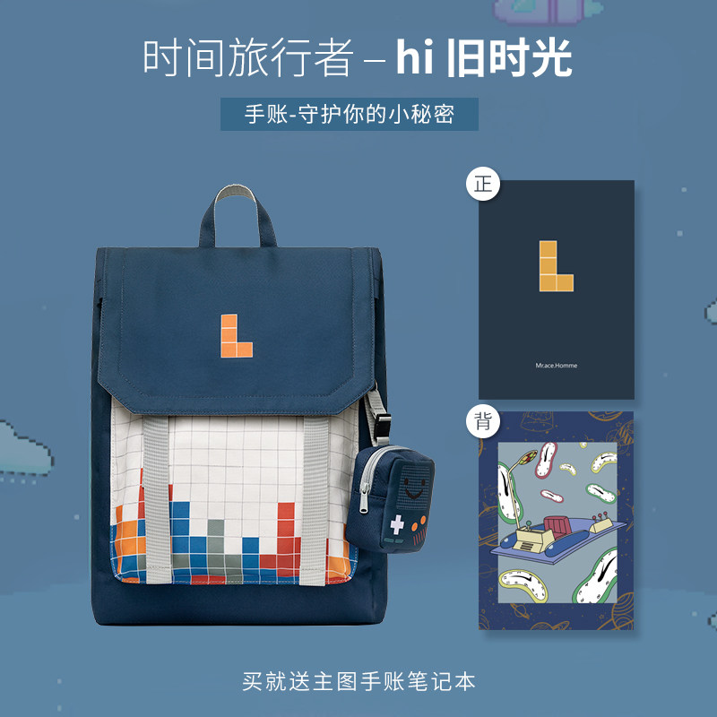 mrace书包女ins 15寸电脑包男 mracehomme双肩背包