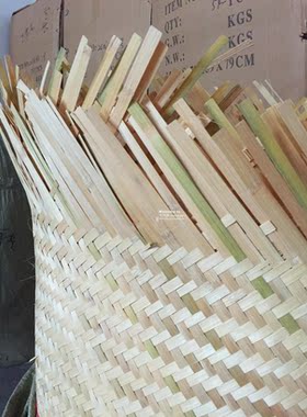 竹编竹篾 半成品 手工竹编 二篾竹席 搭棚、装饰、建筑用席定做